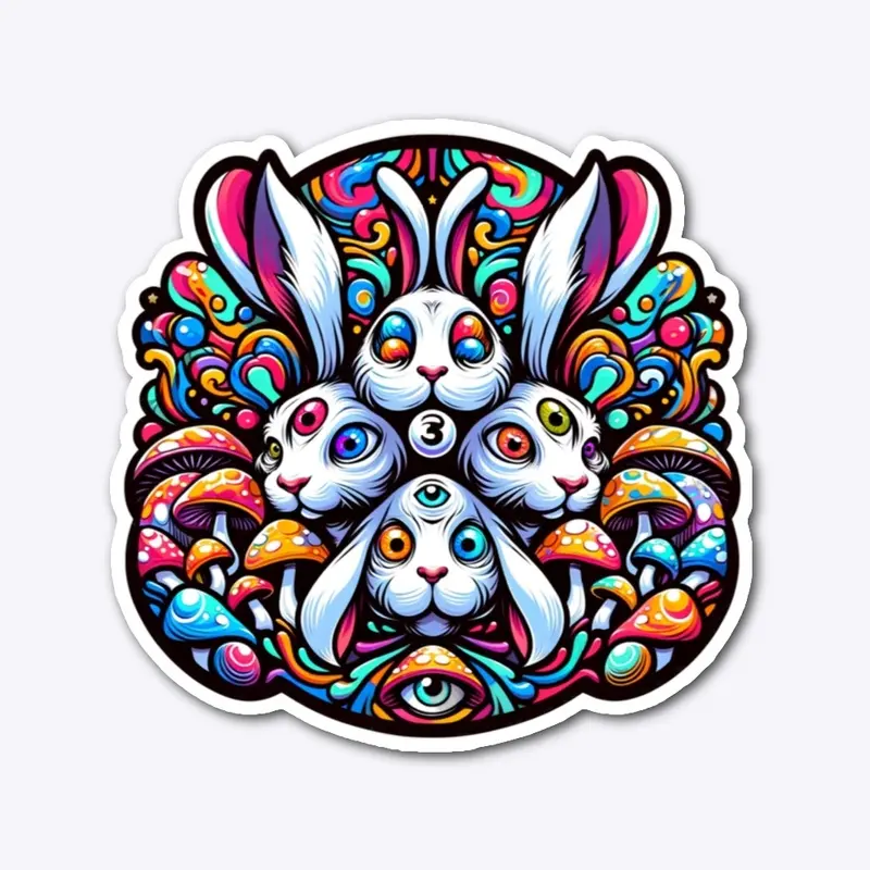 Rabbithole223 4Rabbits brandfree sticker